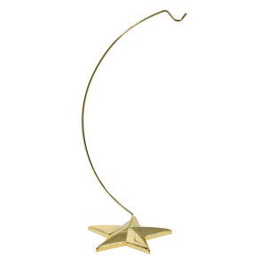 Northlight 5 Point Star Metal Ornament Holder Christmas Display Stand - 12" - Gold Tone - 1 of 4