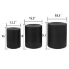 3-Piece Round Nesting Coffee Table Set,Modern Drum End Tables,Wooden Accent Side Tables for Living Room-Baofuwish - 4 of 4