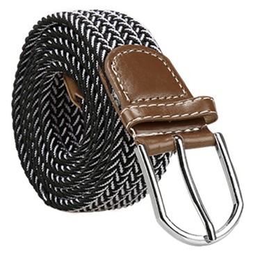 INSPIRE CHIC Canvas Elastic Fabric Woven Stretch Multicolored Braided Belts