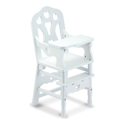 white and wood high chair