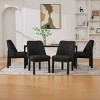 Modern Dining Chairs Set of 4,Chenille Upholstered Armless Chair with High Curved Back and Rubberwood Legs for Dining Room or Kitchen-Koiai - 2 of 4