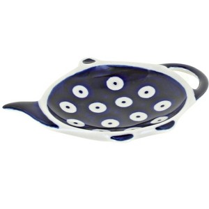 Blue Rose Polish Pottery P094 Manufaktura Teabag Holder - 1 of 2