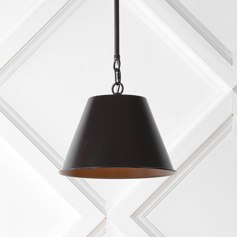 Industrial Farmhouse Iron LED Pendant Oil Rubbed Bronze - JONATHAN Y, 5 of 9