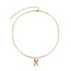 Adornia 14k Gold Plated Funky Initial Paperclip Chain Necklace - 3 of 3