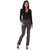 Rekucci Women's Pull-On Straight Leg Pants with Pockets & Tummy Control – Office Workwear Stretch Trousers - 4 of 4