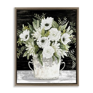 Stupell Industries White Flowers Country Tin, 21" x 17" - 1 of 4
