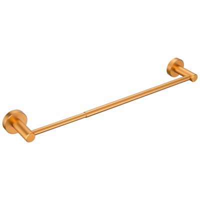 DOMETOUR 16-27 Inches Adjustable Expandable Towel Bar for Bathroom Kitchen Thicken Space Aluminum Wall Mount Brushed Gold