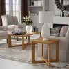 Wooakway Wood Coffee Table Teapoy End Table Side Table with Cross Legs for Livingroom - 4 of 4
