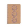 Yoobi SmileyWorld Journal 4.5"x6.5" Spiral with Marker Blue Kraft Smiley - 4 of 4