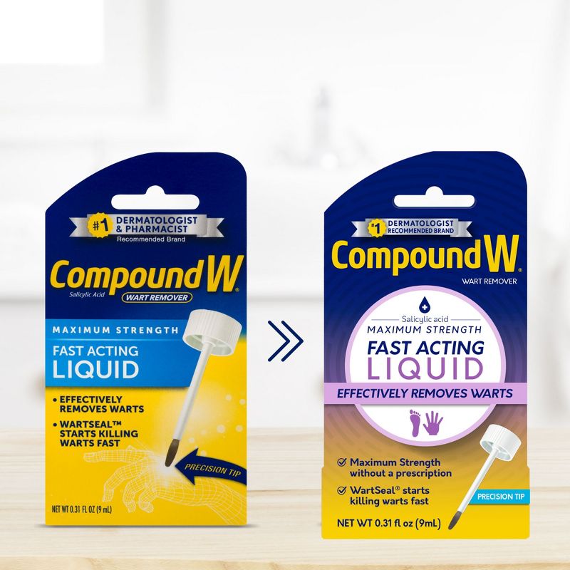 Compound W Maximum Strength Fast Acting Liquid Wart Remover - 0.31 fl oz, 3 of 10