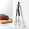 Unique Bargains Serving Tongs Lace Edge Food Tong 9-Inch Dishwasher Safe Stainless Steel Silicone 1Pcs - 2 of 3