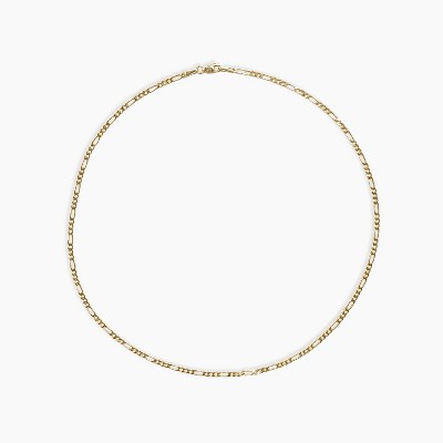 sanctuaire Dainty Detailed Chain Necklace 14K Solid Gold