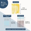 Bright Creations 16pcs Clay Sculpting Tools Pottery Carving Tool Set for DIY Craft Projects, Modeling Clays and Embossing Pattern - 2 of 4