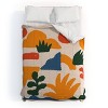 Deny Designs 3pc Full/Queen DorisciciArt Boho forest Comforter and Pillow Sham Set Yellow: Abstract Design, Non-Woven Fabric, Machine Washable - 2 of 4