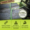 Timber Tuff 15 Foot 4,700 Pound Maximum Pulling Force Choker Chain with Probe Stake for ATVs, UTVs, and Lawn Tractors, High Visibility Green - 2 of 4