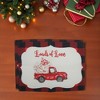 Unique Bargains Christmas Place Mats Linen Red Black White 13 " x 17.7 " 2 Pcs - 2 of 4
