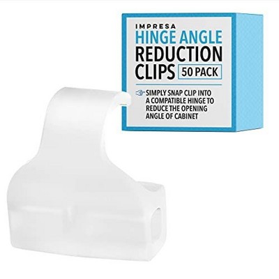 Impresa [50 Pack] Cabinet Restrictor Clips for Grass TEC 864 Hinge - Invisible Cabinet Door Restraint