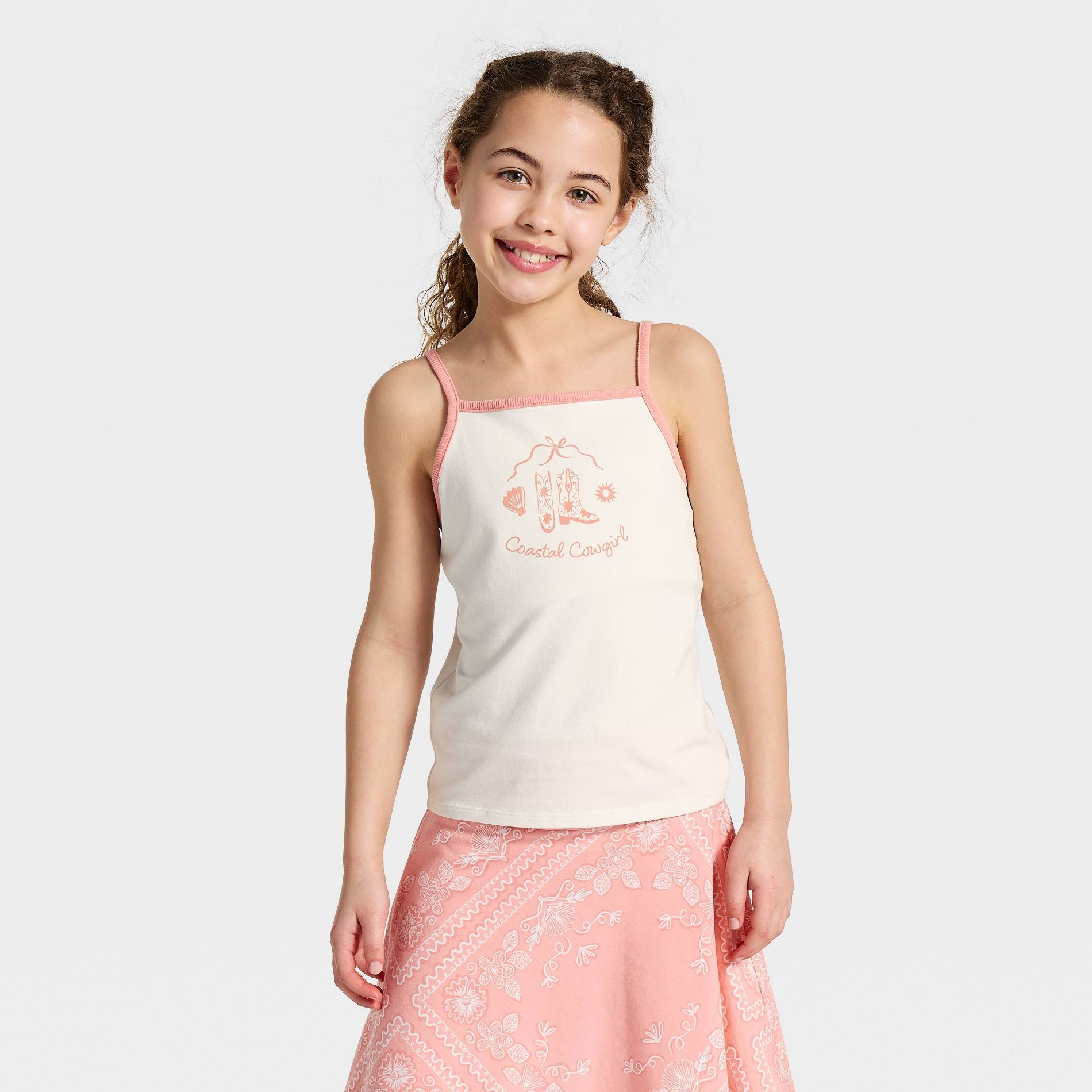 Girls' Cowgirl Graphic Tank Top - Cat & Jack™