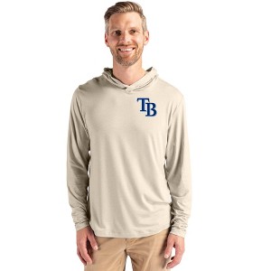 Tampa Bay Rays Cutter & Buck Coastline Epic Comfort Recycled Mens Hooded Shirt - 1 of 1