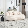 SYFERLORY COOLMORE Bean Bag sofa Lazy Sofa Durable Comfort Lounger High Back Bean Bag Chair(Beige) - 3 of 4