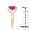 Slickblue Classic 6.2ct Ruby or Aqua CZ Ring for Women, Cushion Cut, Beautiful Rose Gold/Silvertone, Sizes 5-10 - 4 of 4