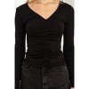 Women's V-neck Ruched Top - WISHLIST - 2 of 4