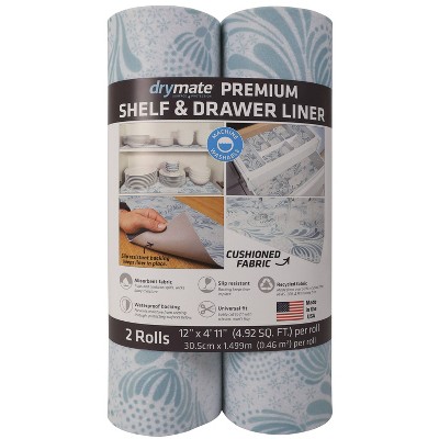 Drymate 12X59 2pk Shelf/Drawer Liner - Light Blue Floral