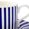 Spode Steccato 9oz Earthenware Teacup & Saucer, Set of 4 - Ornamental Glazed Drinkware with Cobalt Blue Bands & Decorative Design - 3 of 4