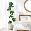 Artificial Fiddle Leaf Fig Tree - 6FT Fake Plant with Black Nursery Planter, Large Fake Tree ,Housewarming Gift - 3 of 4