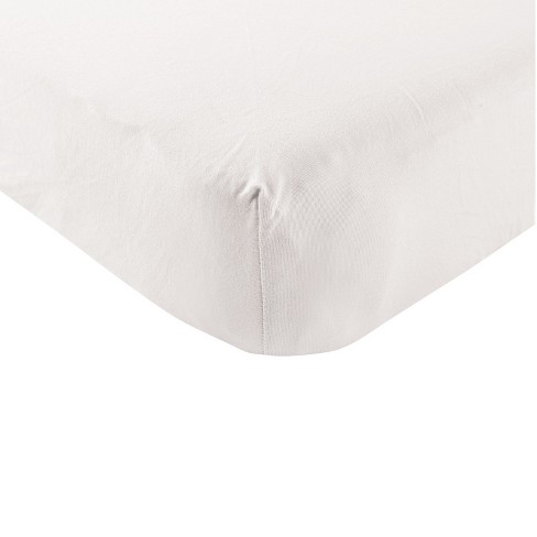 Touched By Nature Baby Organic Cotton Crib Sheet, White, One Size : Target