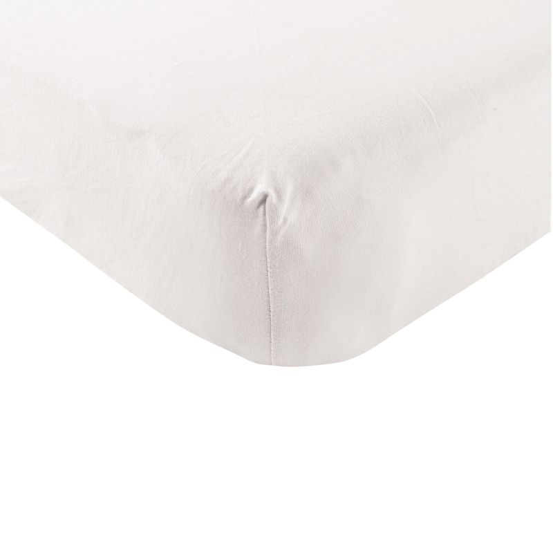 Touched by Nature Baby Organic Cotton Crib Sheet, White, One Size, 1 of 3