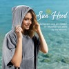 Tirrinia Hooded Beach Towel for Women Men, Surf Cape Changing Towel with Hood, Microfiber Wetsuit Changing Robe, Oversized Fit Most - 4 of 4