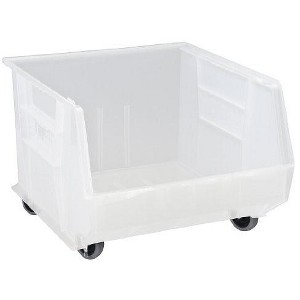 Quantum Storage Systems Bin, Stacking Or Hanging, 16-1/2"W X 18"D X 14"H, Front/Back/Side Grips, Anti-Slide Lock - 1 of 1