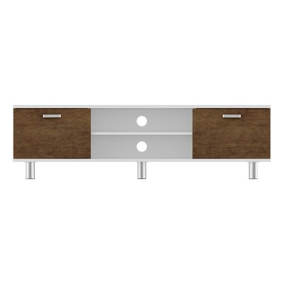 Walnut Doors TV Stand for TVs up to 65" White - AVF