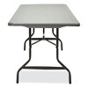 Iceberg IndestrucTable Commercial Folding Table, Rectangular, 72" x 30" x 29", Charcoal Top, Charcoal Base/Legs - 3 of 4