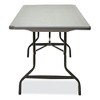 Iceberg IndestrucTable Commercial Folding Table, Rectangular, 72" x 30" x 29", Charcoal Top, Charcoal Base/Legs - image 3 of 4