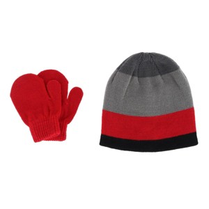 Grand Sierra Kids' 2-4 Striped 2-Piece Winter Beanie and Mitten Set - 1 of 4