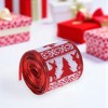 Unique Bargains Gift Wrap Ribbons Faux Linen with Reindeer Border Polyester 78.74"x1.97" 1 Pc - 2 of 4