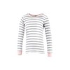 Hudson Baby Infant Girl Cotton Pajama Set, Gray Stripe Pink - 3 of 4