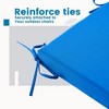 ARTPLAN Outdoor Chair Cushions for Patio Furniture, Waterproof Outdoor Cushions, Round Corner Patio Chair Cushions Set of 4 with Ties,16"x18.5"x3" - 4 of 4