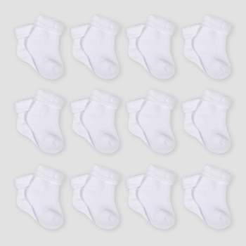 Gerber® Childrenswear Babies' Cuffed Terry Socks - White - 6 Pair, 6 ct -  Fred Meyer