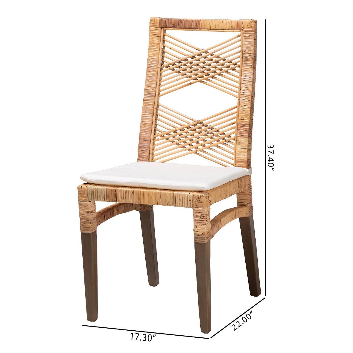2pc Poltak Rattan Dining Chair Set Brown - bali & pari - thumbnail 10