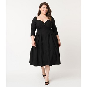 Unique Vintage Women's Plus Sweetheart Lamar Swing Dress - 1 of 4
