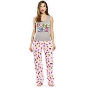 Just Love Womens Tank & Pant Cute Pajama Set - Ribbed PJ Sets Sleepwear Loungewear - 1 of 2
