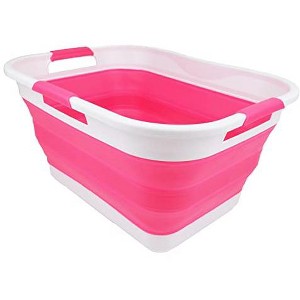 New SAMMART 30L(8 gallon) Collapsible Plastic Laundry Basket - 1 of 4