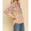 Women's Floral Deep Dye Shirt - mystree - 4 of 4