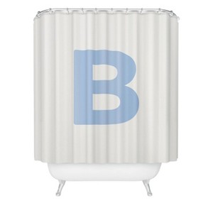 Deny Designs April Lane Art Block Monogram Shower Curtain - 1 of 3