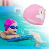 Unique Bargains Kid's Knitted PU Cartoon Horse Swim Cap 1 Pc - 2 of 4