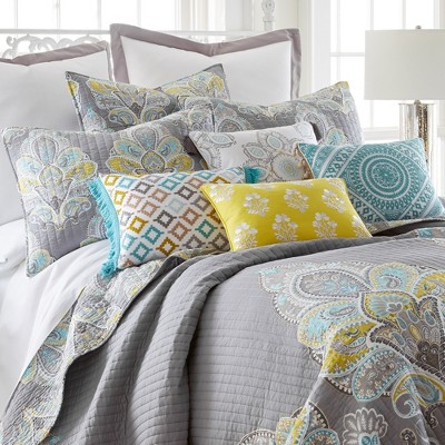 Grey Yellow Quilt Set Target