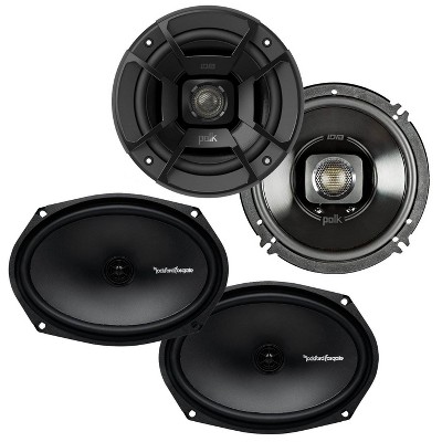 Polk Audio 6.5" 300W Marine Speakers + Rockford Fosgate 6x9" 130W Car Speakers